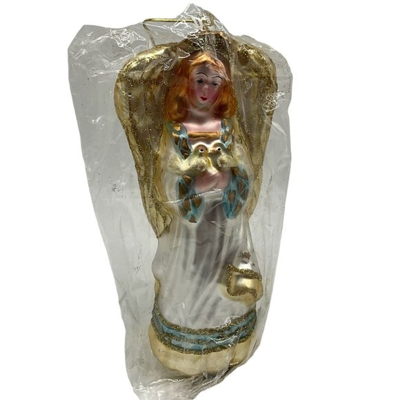 Mercury Glass 9.5 Inch Angel Ornament/Figurine Vintage  Mervyns NOS Collectible - Picture 3 of 15